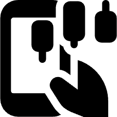 Trading Apps Hand Icon from Ultimate Bold Set