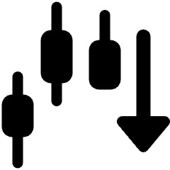 Trading Pattern Down Icon from Ultimate Bold Set