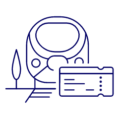 Train Ticket Illustration from UX Line Set