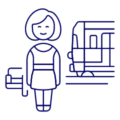 Train Waiting Passenger 1 Illustration from UX Line Set