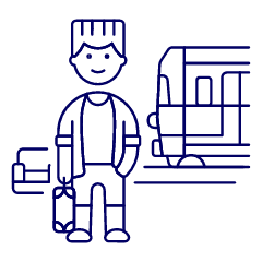 Train Waiting Passenger 4 Illustration from UX Line Set