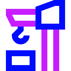 Crane Icon from Sharp Neon Set