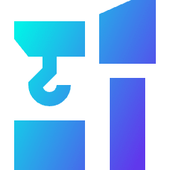 Crane Icon from Sharp Gradient Set