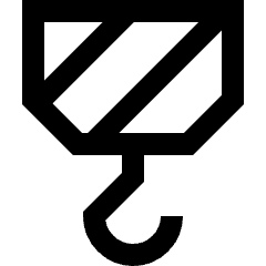 Crane Hook Icon from Sharp Line Set