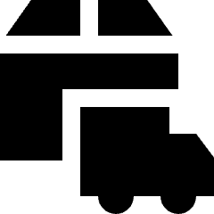 Delivery Truck Icon from Sharp Solid Set