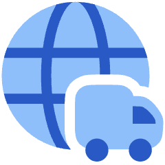 International Shipment Icon from Plump Flat Set