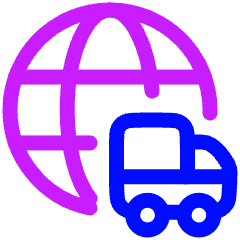 International Shipment Icon from Plump Neon Set