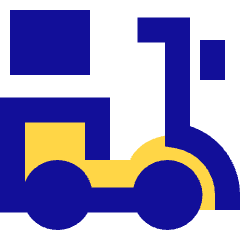 Motorcycle Courier Icon from Sharp Pop Set