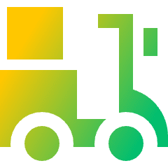 Motorcycle Courier Icon from Sharp Gradient Set