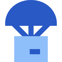 Parachute Drop Icon from Sharp Flat Set