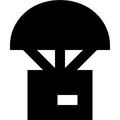 Parachute Drop Icon from Sharp Solid Set