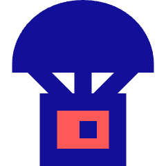 Parachute Drop Icon from Sharp Pop Set