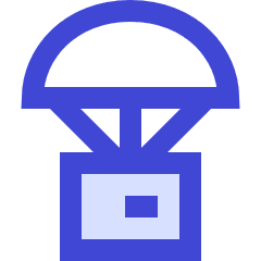 Parachute Drop Icon from Sharp Duo Set