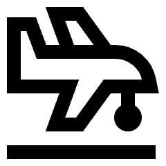 Transfer Air Plane Icon from Sharp Line Set