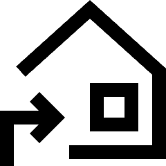 Transfer Arrived Inbound Icon from Sharp Line Set