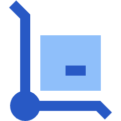 Transfer Cart Icon from Sharp Flat Set