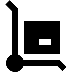 Transfer Cart Icon from Sharp Solid Set