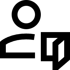 Transfer Courier Inventory Icon from Sharp Line Set