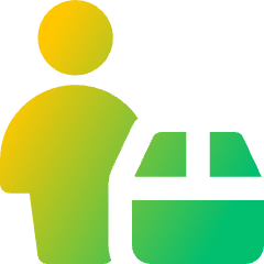 Transfer Courier Man Icon from Core Gradient Set