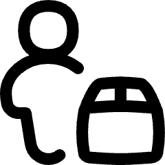 Transfer Courier Man Icon from Flex Line Set