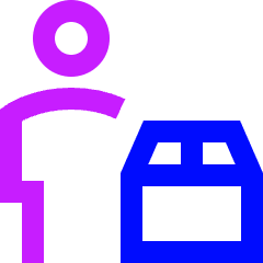 Transfer Courier Man Icon from Sharp Neon Set