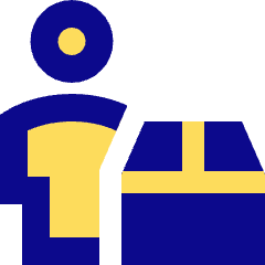 Transfer Courier Man Icon from Sharp Pop Set