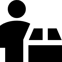 Transfer Courier Man Icon from Sharp Solid Set