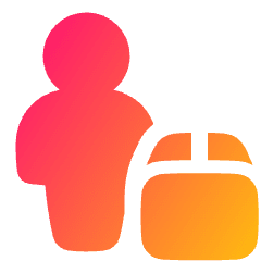 Transfer Courier Man Icon from Plump Gradient Set