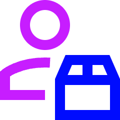 Transfer Courier Package Icon from Sharp Neon Set