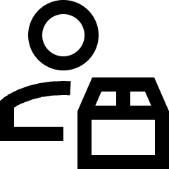 Transfer Courier Package Icon from Sharp Line Set