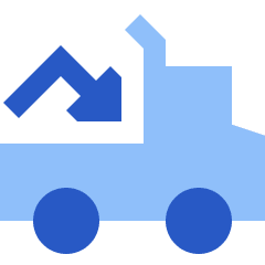 Transfer Truck Load Icon from Sharp Flat Set