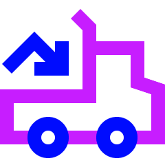 Transfer Truck Load Icon from Sharp Neon Set