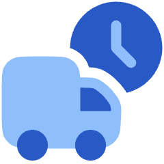 Transfer Truck Time Icon from Plump Flat Set