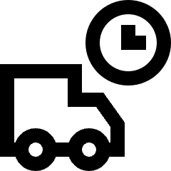 Transfer Truck Time Icon from Sharp Line Set