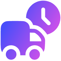 Transfer Truck Time Icon from Plump Gradient Set