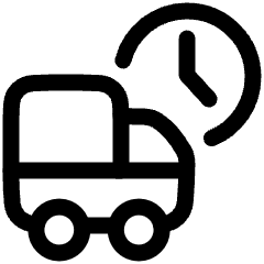 Transfer Truck Time Icon from Plump Line Set