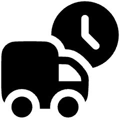 Transfer Truck Time Icon from Plump Solid Set