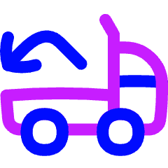 Transfer Truck Unload Icon from Flex Neon Set