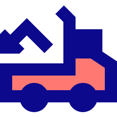 Transfer Truck Unload Icon from Sharp Pop Set