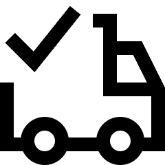 Transfer Van Check Icon from Sharp Line Set