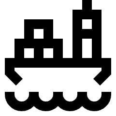 Vessel Cargo Icon from Sharp Line Set