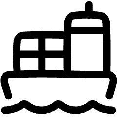 Vessel Cargo Icon from Plump Line Set
