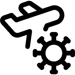 Transmission Virus Airplane Flight Icon from Ultimate Regular Set