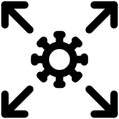 Transmission Virus Expand Icon from Ultimate Regular Set