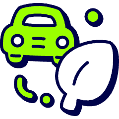 Eco Car Icon from Stickies Duo Set