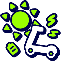 Scooter Solar Charging Icon from Stickies Duo Set