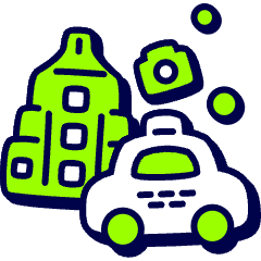 Taxi Tour Icon from Stickies Duo Set
