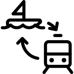 Transportation Ticket Boat Train Transfer Icon from Ultimate Light Set