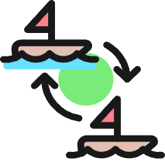 Transportation Ticket Boat Transfer Icon from Ultimate Colors Set