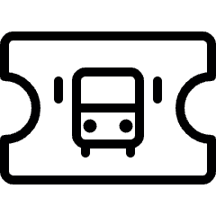 Transportation Ticket Bus Icon from Ultimate Light Set